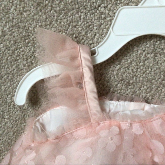 MINICLASIX STRAP TULLE DRESS/ LEGGING PANT WITH FLOWER APPLIQUÉS- SIZE 12 MONTHS - Picture 6 of 12